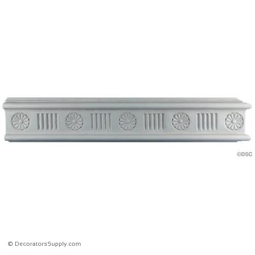Plaster Frieze Flutted Rosette 7/8"P x 3 1/2"D