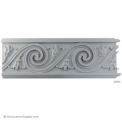 Plaster Frieze Vitruvian Wave 7" W  x  7/8" R