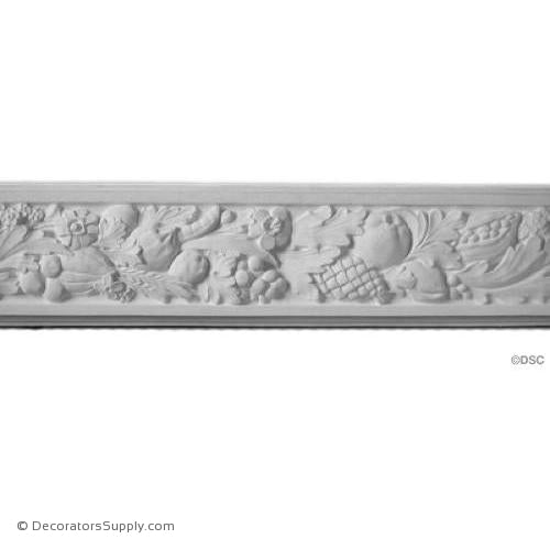 Plaster Frieze Molding Fruit 5 1/2" W x 1 1/2" R