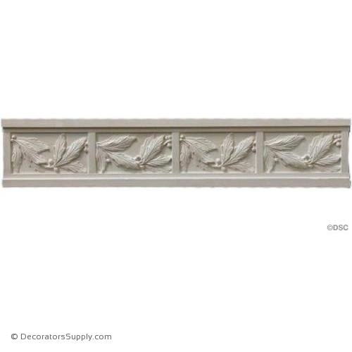 Plaster Frieze Molding  Modern Leaf 5" W x 7/8" R