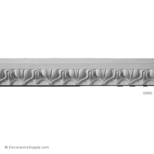 Plaster Molding Lambs Tongue  2 3/4" W x 1 1/8" R