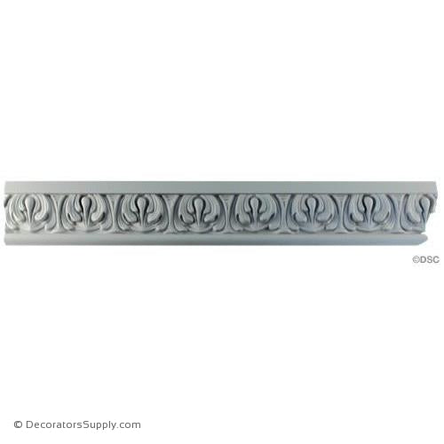 Plaster Frieze Molding Leaf 3" W x 1" R