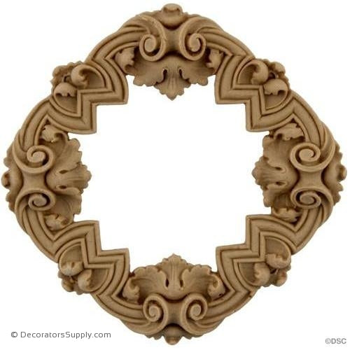 Rosette Square-ornaments-for-woodwork-furniture-Decorators Supply