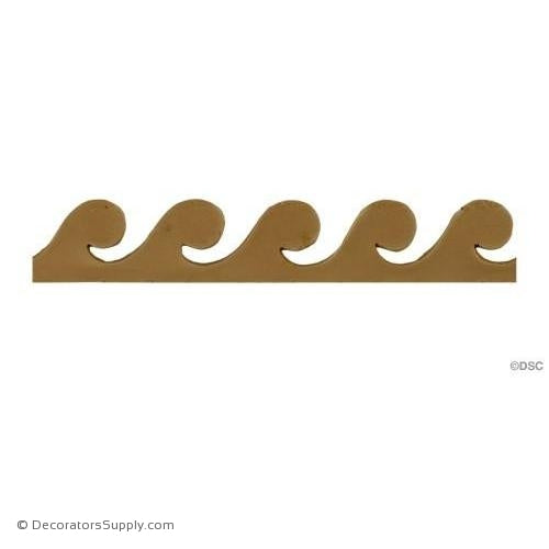 Vitruvian Wave 1 3/8 High 1/8 Relief-moulding-for-furniture-woodwork-Decorators Supply