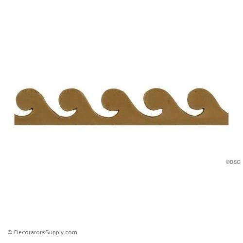 Vitruvian Wave 1 3/8 High 1/8 Relief-moulding-for-furniture-woodwork-Decorators Supply