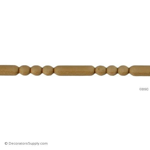 Bead and Barrel 5/16 High 0.1875 Relief-furniture-woodwork-molding-Decorators Supply