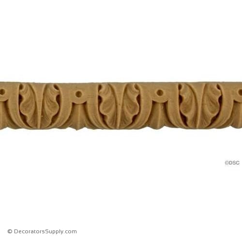 Leaf 5/8 High 0.25 Relief-woodwork-furniture-lineal-ornament-Decorators Supply