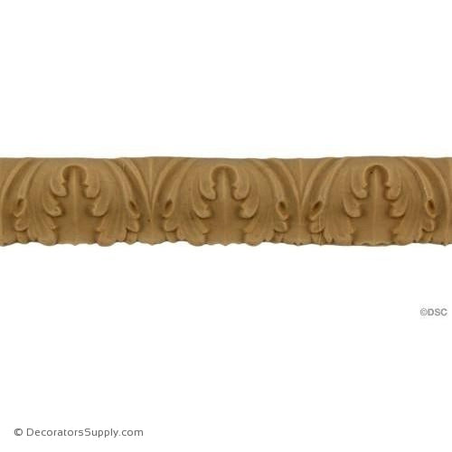 Leaf 7/8 High 0.1875 Relief-woodwork-furniture-lineal-ornament-Decorators Supply