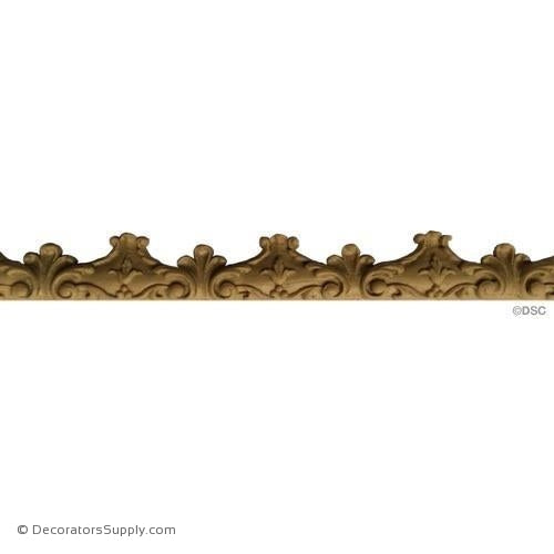 Specialty Fleur de Lis & Shell 5/8 High 0.1875 Relief-woodwork-furniture-lineal-ornament-Decorators Supply