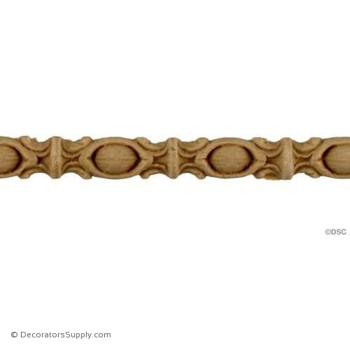 Egg and Dart 3/8 High 0.1875 Relief-moulding-for-furniture-woodwork-Decorators Supply