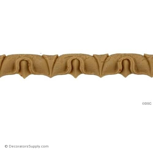 Lambs Tongue 1/2 High 0.1875 Relief-moulding-furniture-woodwork-Decorators Supply