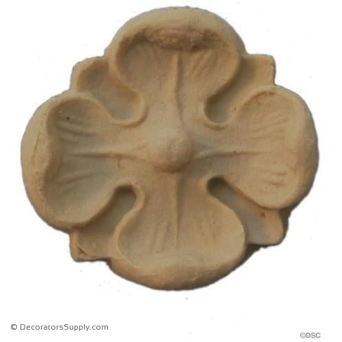 Flower Rosette - Circle-Roman - 1Diameter - 3/16Relief-woodwork-furniture-ornaments-Decorators Supply
