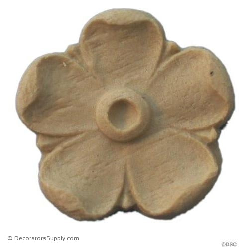 Circle Flower Rosette - Roman - 1Diameter - 1/8Relief-woodwork-furniture-ornaments-Decorators Supply
