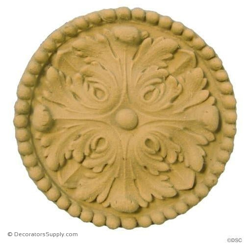 Rosette - Circle-Empire - 2 7/8Diameter - 3/8Relief-woodwork-furniture-ornaments-Decorators Supply