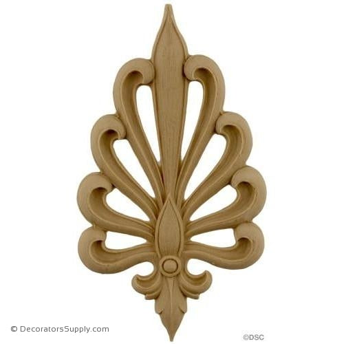 Palmette 5 5/8 High 3 1/8 Wide-ornaments-furniture-woodwork-Decorators Supply