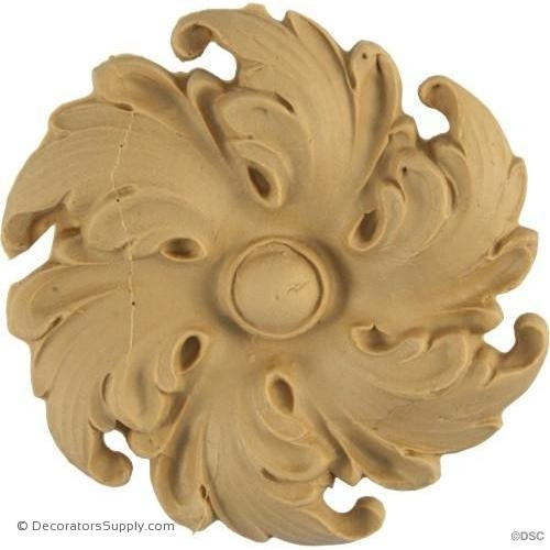 Rosette - Circle-Louis XVI - 3 1/2Diameter - 1/2Relief-woodwork-furniture-ornaments-Decorators Supply