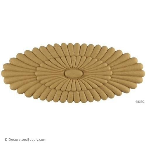Rosette - Oval-Colonial 9  1/2H X 3  7/8W - 5/16Relief