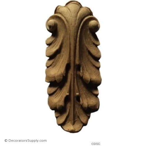 Acanthus 3 1/8 High 1 3/8 Wide-ornaments-furniture-woodwork-Decorators Supply