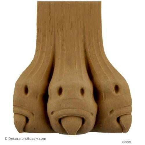 Clawed Foot - 4 3/8 High 4 Wide-Decorators Supply