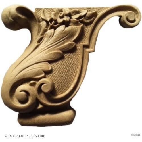Floral Furniture Foot - 3 1/2 High 4 Wide-ornaments-furniture-woodwork-Decorators Supply