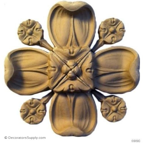 Rosette - Circle-Roman - 7Diameter - 3/4Relief-woodwork-furniture-ornaments-Decorators Supply