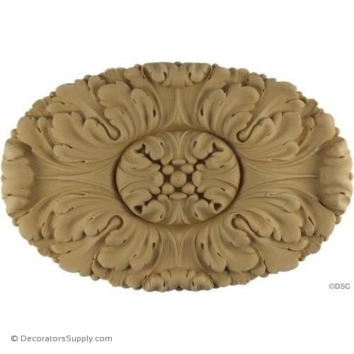 Rosette - Oval-Louis XVI 11 5/8H X 7 5/8W - 11/16Relief