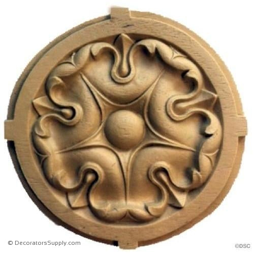 Rosette - Circle-Roman - 4 1/4Diameter - 5/16Relief-woodwork-furniture-ornaments-Decorators Supply