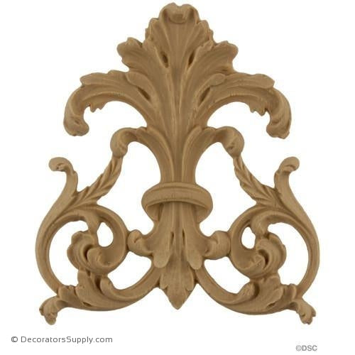 Cartouche - 3 1/2" W x 3 3/4" H-ornaments-furniture-woodwork-Decorators Supply