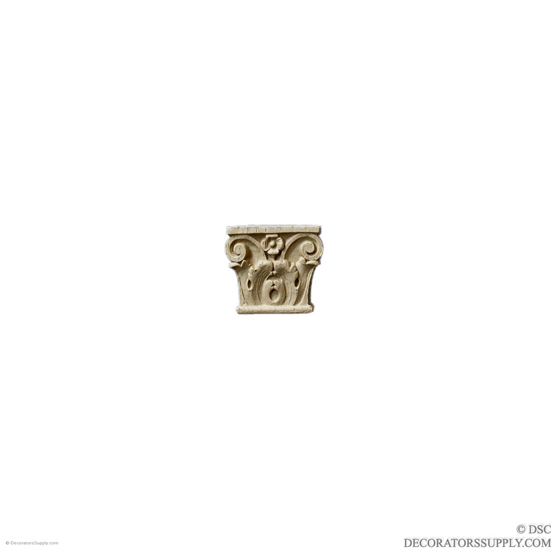 Miniature Pilaster 2 1/8 High 2 3/8 Wide-ornaments-furniture-woodwork-Decorators Supply