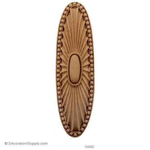 Rosette - Oval-Colonial 5  1/4H X 1  1/2W - 3/16Relief