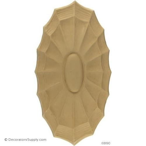 Rosette - Oval-Colonial 11  1/4H X 6W - 7/16Relief