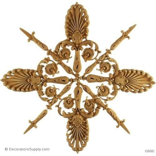 Specialty-Empire 10 3/4H X 10 3/4W - 1/4Relief-ornaments-for-woodwork-furniture-Decorators Supply