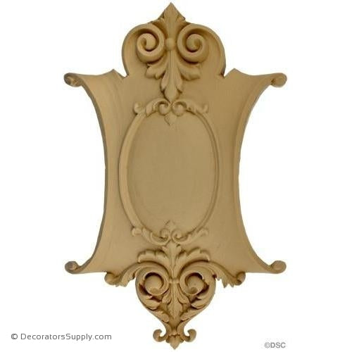 Shield-Empire 19H X 13 3/4W - 2 3/8Relief-furniture-woodwork-ornaments-Decorators Supply