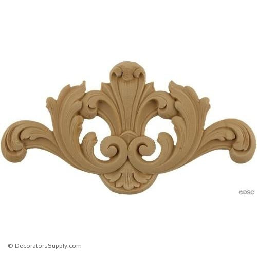 Cartouche - 4 1/8 High 7 3/4 Wide-ornaments-furniture-woodwork-Decorators Supply