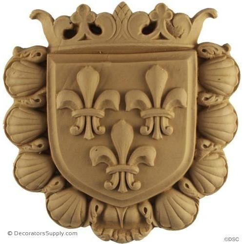 Shield-Heraldic 6H X 6W - 5/8Relief - Decorators Supply