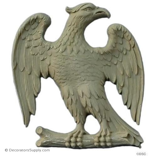 American Eagle Applique for Wood - 2 3/4H X 2 5/8W - 3/16Rel-Decorators Supply