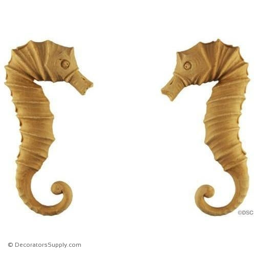 Animal-Sea Horse 4 1/2H X 2 1/2W - 3/8Relief-Decorators Supply