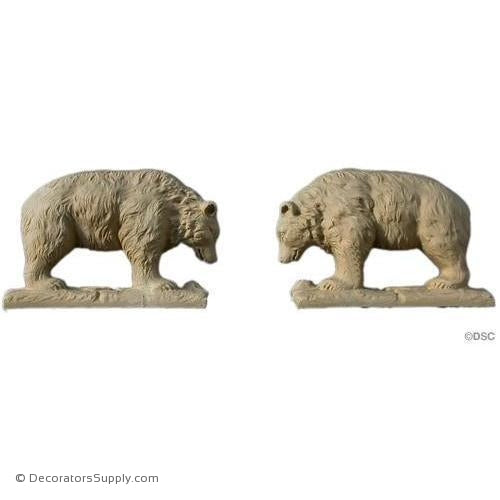 Animal-Bears 3 1/4H X 4 7/8W - 1 1/8Relief-Decorators Supply