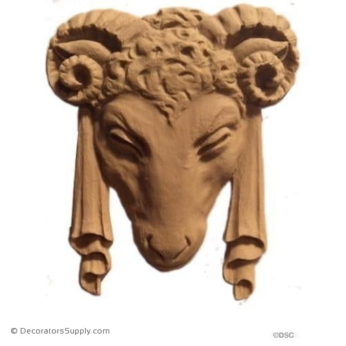 Animal-Ram 3 3/8H X 3W - 1/4Relief-Decorators Supply