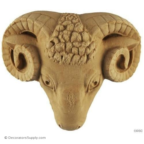 Animal-Ram 3 1/4H X 3 3/4W - 1Relief-Decorators Supply