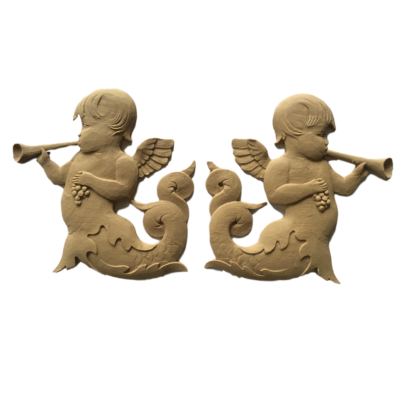 Cherub-Italian Pr. 6  1/2H X 6  1/4W - 1/4Relief