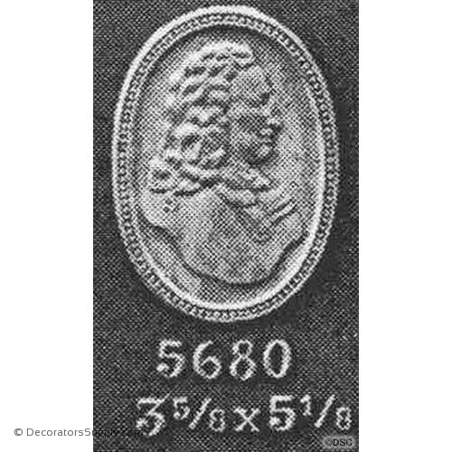 Face-Plaques 5 1/8H X 3 5/8W - 1/4Relief-historic-carving-library-victorian-styles-Decorators Supply