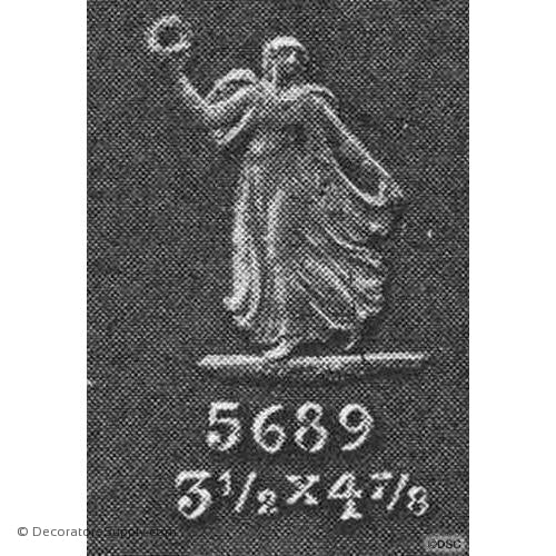 Greek Figures - 4 7/8H X 3 1/2W - 3/16Relief-historic-carving-library-victorian-styles-Decorators Supply