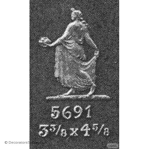 Greek Figures - 4 5/8H X 3 3/8W - 3/16Relief-historic-carving-library-victorian-styles-Decorators Supply