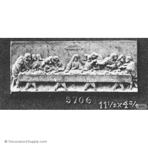 Last Supper Scene - 4 3/4H X 11 1/2W - 1/2Relief-historic-carving-library-victorian-styles-Decorators Supply