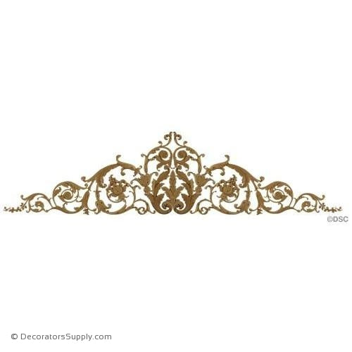 Scroll Design-Mod. Ren. 107 1/2"W X 27" H - 3/4" Relief-ornaments-for-woodwork-furniture-Decorators Supply