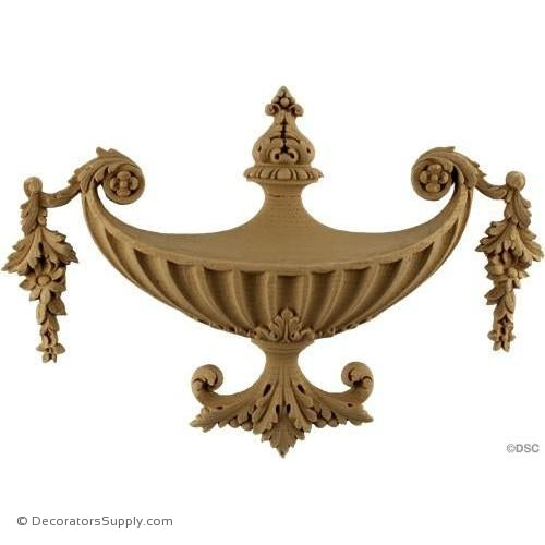 Basket-Colonial 8 1/8H X 12 3/8W - 1 3/8Relief-ornaments-for-furniture-woodwork-Decorators Supply