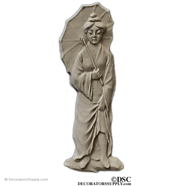 Oriental Woman 3 3/8 High 1 3/8 Wide-historic-carving-library-victorian-styles-Decorators Supply