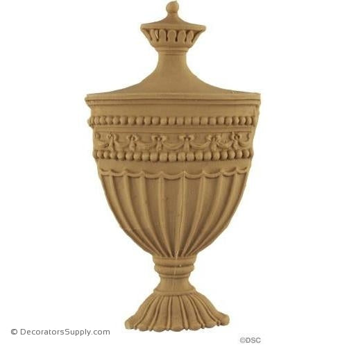 Urn-Colonial 6 1/2H X 3 1/2W - 1/2Relief-ornaments-for-furniture-woodwork-Decorators Supply