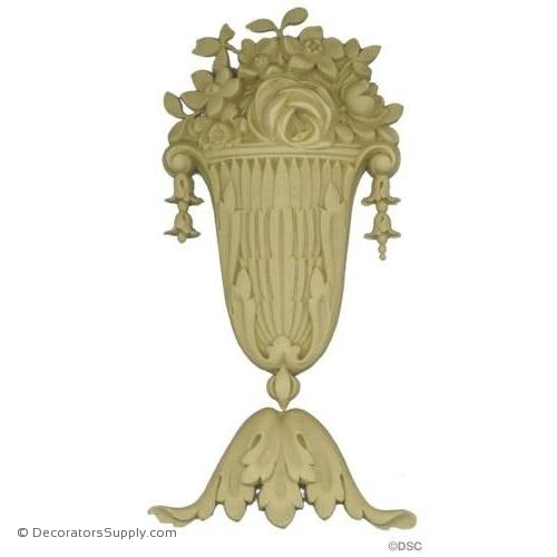 Basket-Louis XVI 7H X 3 3/4W - 11/16Relief-ornaments-for-furniture-woodwork-Decorators Supply